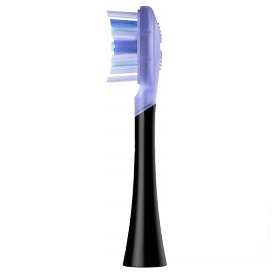 Set of 2 replacement heads for Oclean Ultra White electric toothbrush, Hard, Black