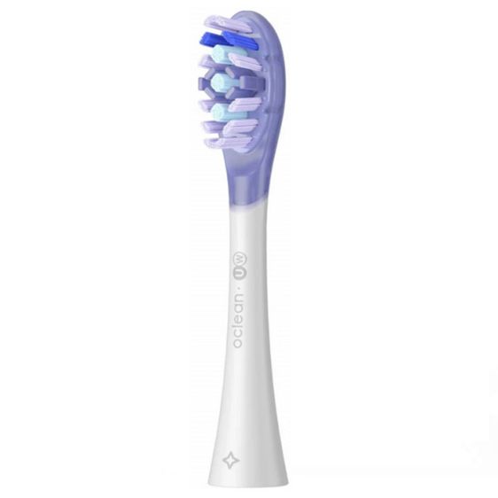 Set of 2 replacement heads for Oclean Ultra White electric toothbrush, Hard, White