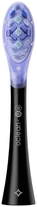 Set of 2 replacement heads for Oclean Ultra White electric toothbrush, Hard, Black