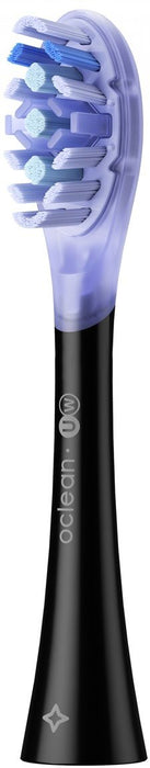 Set of 2 replacement heads for Oclean Ultra White electric toothbrush, Hard, Black