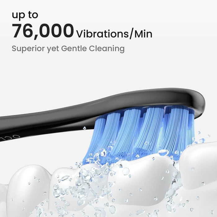 Electric toothbrush Oclean Flow S, 1.85W, 76000 rpm, 5 modes, Timer, Type-C, Antibacterial surface, Black