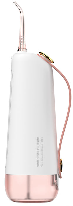 Oclean W10 dental irrigator, 5 modes, 2 nozzles, 200 ml, 1400 pulses per minute, IPX7, Pink