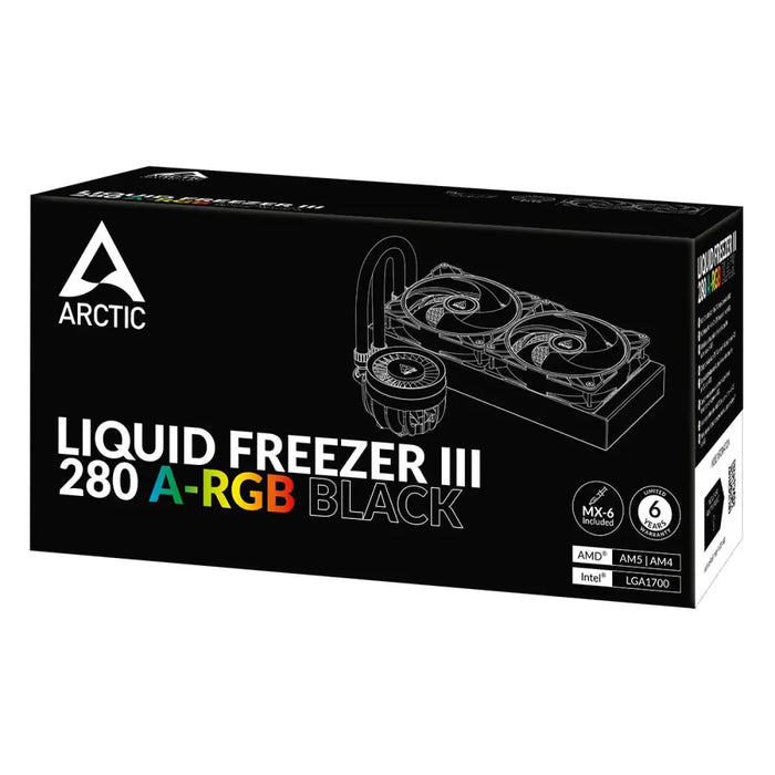 Охладител за процесор Arctic Liquid Freezer III 280 Black A-RGB - Охладители за процесори<<<Компютърни