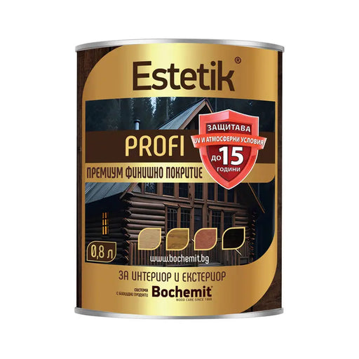 OIL-ALKYD LACQUER-IMPREGNANT PROFI 15+ OAK 800 ML BOCHEMIT ESTETIK - Импрегнанти<<<Градински