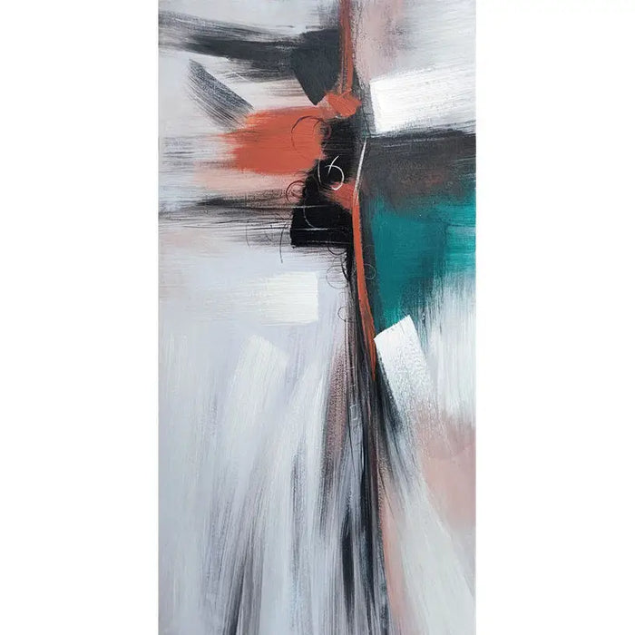 OIL PAINTING 30X60 CM. ABSTRACT IN TURQUOISE - Картини<<<Декорации<<<Мебели и интериор<<<Praktiker