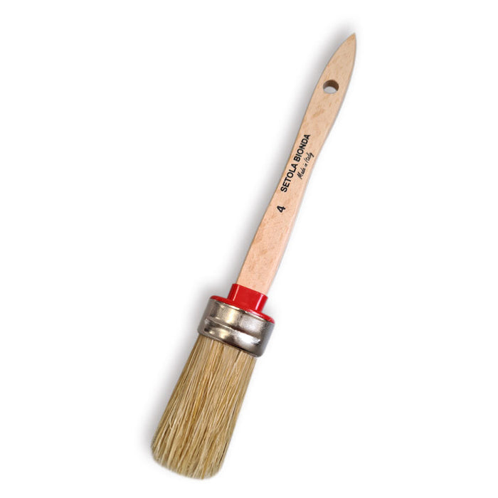 OVAL BRUSH WITH WOODEN HANDLE FOR CHALK PAINTS 20 MM OK No 4