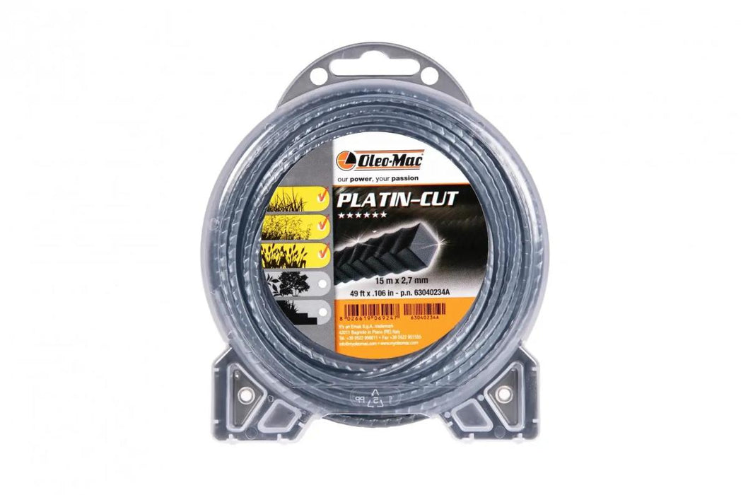 SQUARE CORD OLEOMAC PLATIN 2.7MM 15M