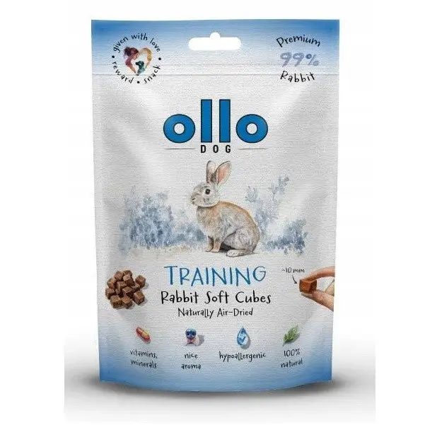 OLLO Air Dried Training Rabbit Cubes - dog treat - 80g - DelicaciesDLP-PRZ<<<For the dogDLP<<<ActionPL