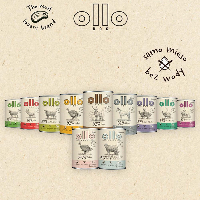 OLLO Puppy Umami Beef and Green Tripe with Duck Liver - wet dog food - 850g