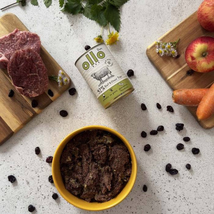 OLLO Pure Beef and Green tripe - wet dog food - 850g