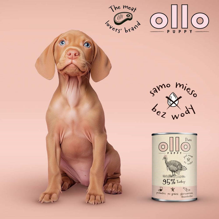 OLLO Puppy Pure Turkey - wet dog food - 850g
