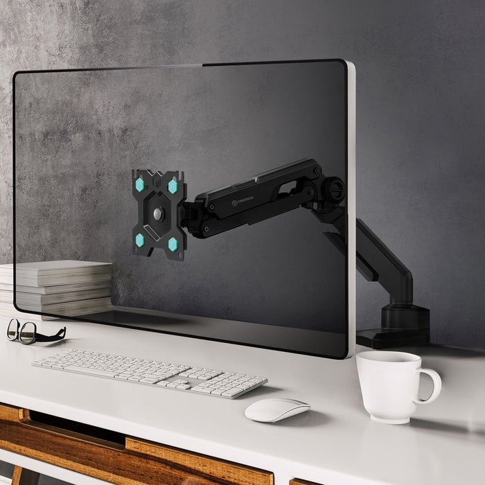 ONKRON G90-B Swivel and tilt desk mount for 13‘-34’ monitors, max. 10 kg, with rotation, black