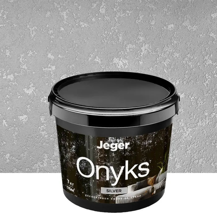 ONYKS SILVER DECORATIVE EFFECT 7 KG JEGER - Декоративни покрития<<<Интериорни бои<<<Бои и