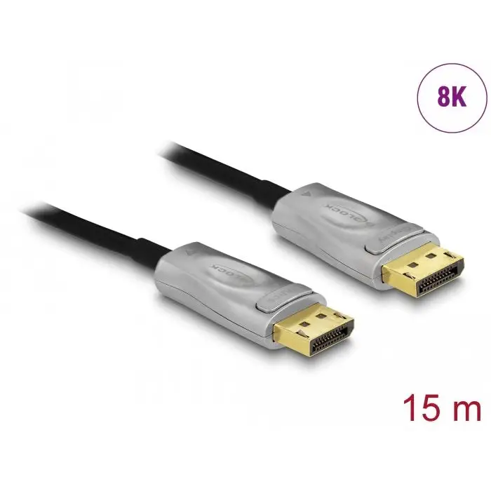 Optical cable Delock Active DisplayPort 1.4 8K 15 m - PC кабели<<<Кабели<<<ValiAPI