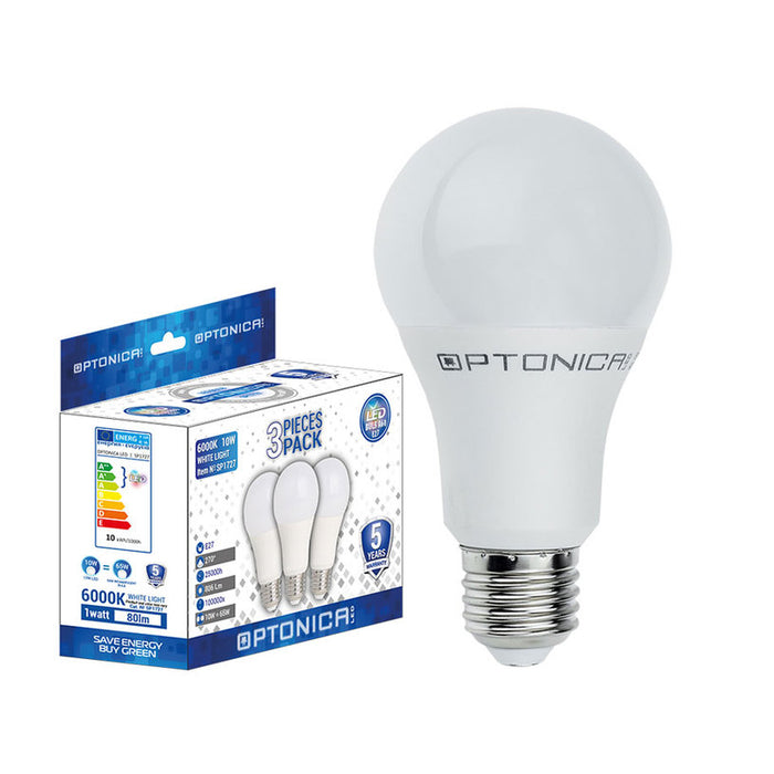 LED BULB E27 8.5-12W 806LM 2700K A60 3 OPTONICA