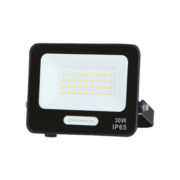 LED SPOTLIGHT 30W 4000K IP65 BLACK WITH CABLE 15CM OPTONICA