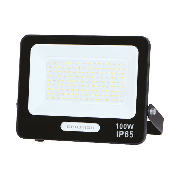 LED SPOTLIGHT 100W 6000K IP65 BLACK WITH CABLE 15CM OPTONICA