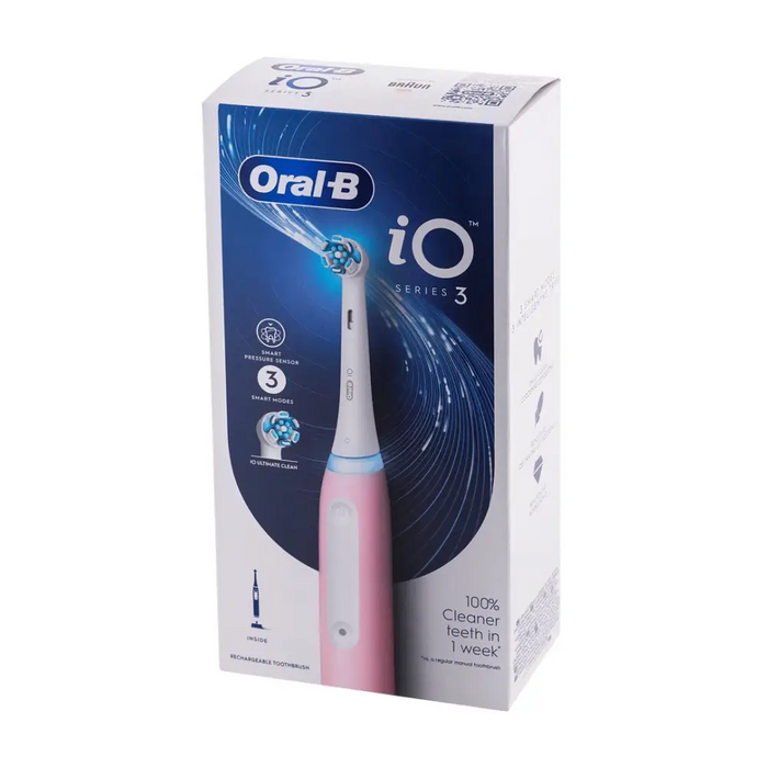 Oral-B IOSERIES3ICE rotary-pulsating electric toothbrush for adults pink - Tooth brushesAGD-SDZ<<<Home Appliance