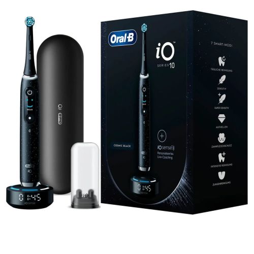Oral-B Electric Toothbrush iO Series 10 with iO Sense Charger and Travel Case Black EU