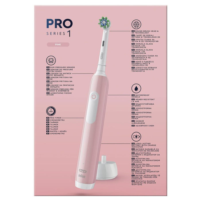 Electric toothbrush Oral B PRO 1 PINK + TC 6/8/6
