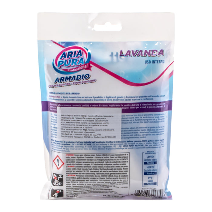 MOISTURE ABSORBING CRYSTALS 210 GR LAVENDER SCENT ORDINETT