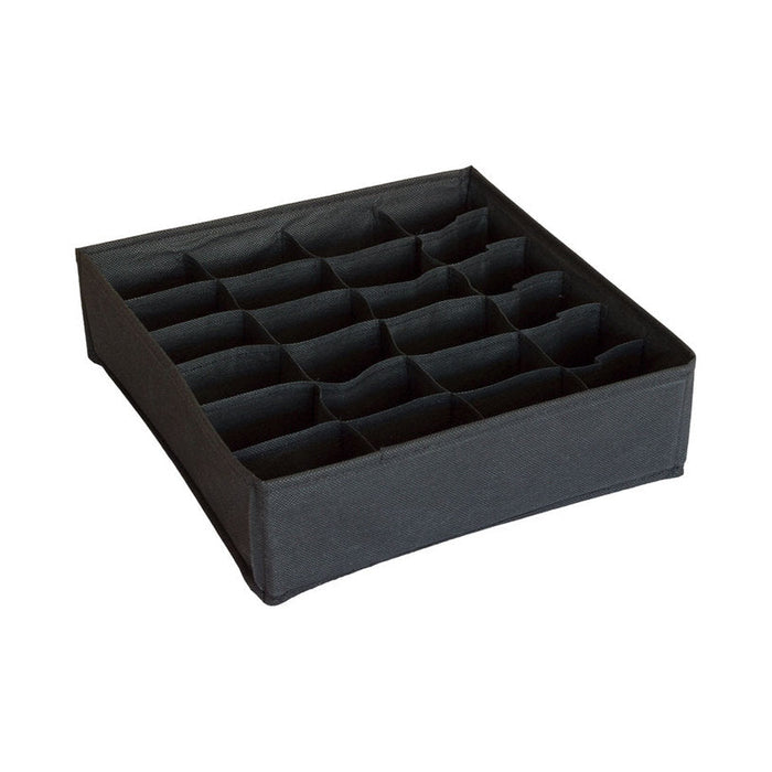 ORGANIZER 24 COMPARTMENTS 30X30X8 CM BLACK MAXHOME - Продукти за съхранение и организация на дрехи<<<Домашни