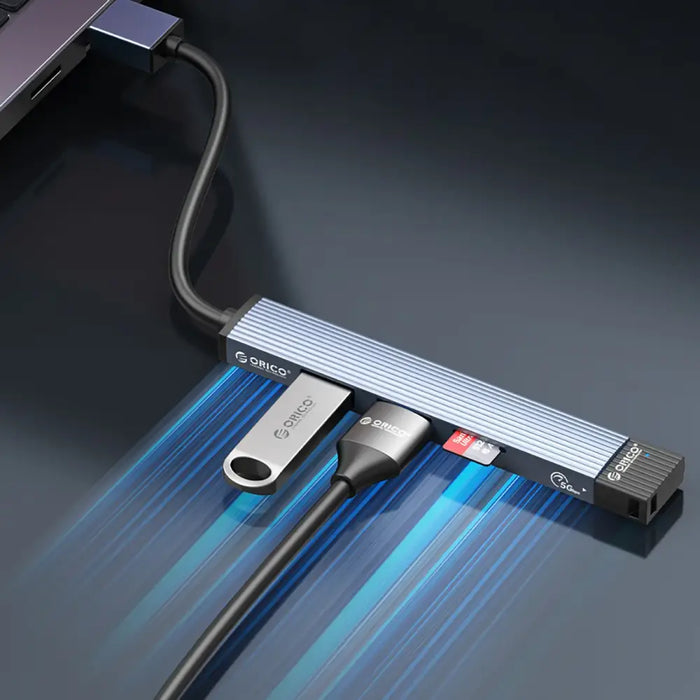 Orico AH-A13 USB-A Hub Docking Station 1x USB-A 3.0 + 3x USB-A 2.0 - Gray - USB hubs<<<HurtelXML