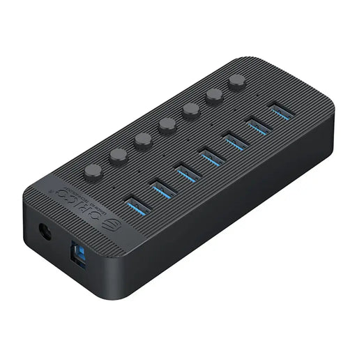 Orico CT2U3-7AB 7x USB-A 3.0 Hub with Switches - Black - USB hubs<<<HurtelXML