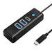 Orico Hub USB-C to 2x USB 3.0 + USB-C 5 Gbps 0.15m (Black) - Hubs<<<IT Accessories<<<InnproXML