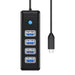 Orico HUB USB-C to 4x USB 3.0 5Gbps 0,15m Black - Hubs<<<IT Accessories<<<InnproXML