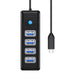 Orico HUB USB-C to 4x USB 3.0 5Gbps 0,15m Black - Hubs<<<IT Accessories<<<InnproXML