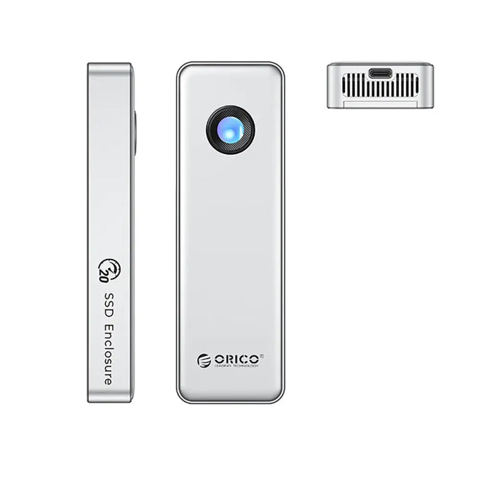 Orico OUM2-G20 M.2 NVME USB-C 3.2 20Gb/s Disk Drive - Silver - Disk adapters<<<HurtelXML