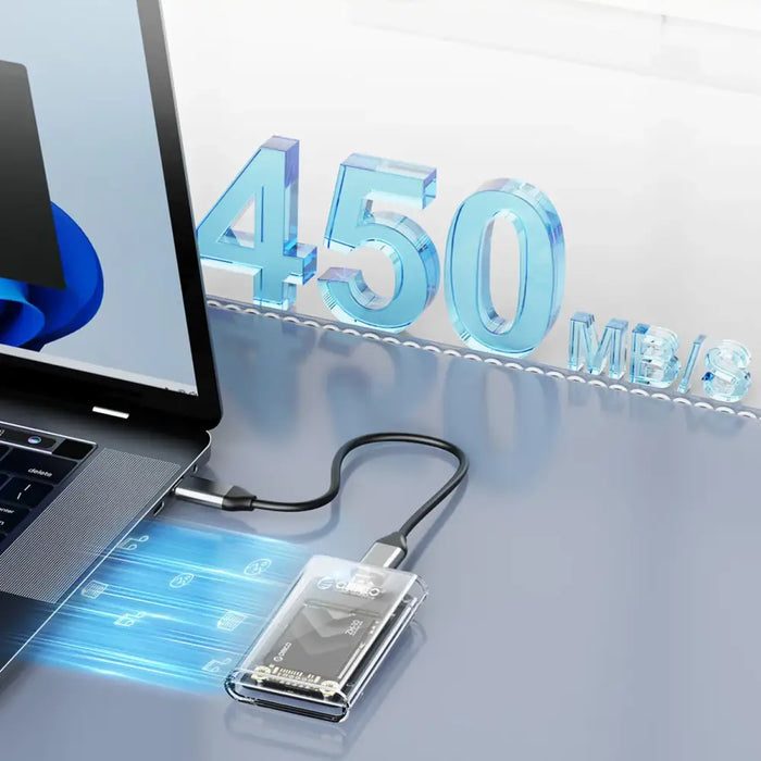 Orico TC10-MS MSATA USB-C 3.2 5Gb/s Disk Cartridge - Transparent - Disk adapters<<<HurtelXML