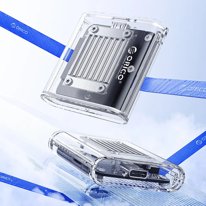 Orico TC20-M2-10G M.2 NVME USB-C 3.2 Disk Caddy - Transparent - Disk adapters<<<HurtelXML
