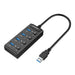 Orico USB 3.0. Hub with switches 4x USB (black) - Hubs<<<IT Accessories<<<InnproXML