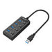Orico USB 3.0. Hub with switches 4x USB (black) - Hubs<<<IT Accessories<<<InnproXML