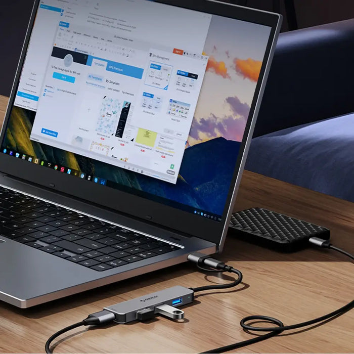 Orico YSA2-U3 USB-A/USB-C Hub Docking Station 1x USB-A 3.0 + 6x USB-A 2.0 - Gray - USB hubs<<<HurtelXML