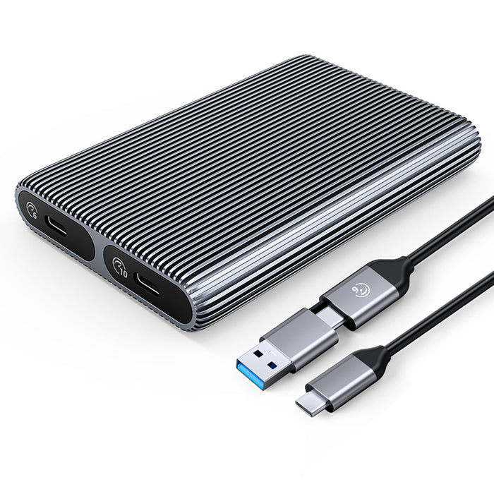 Orico AM2C3-2SN double drive bay for two M.2 SATA+NVME USB-C 3.2 6Gb/s / 10Gb/s drives - gray