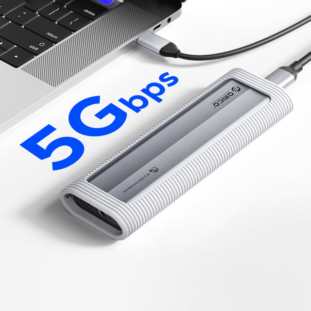 Orico AXM2F M.2 SATA SSD USB-C 3.2 Disk Case - Gray