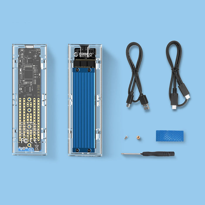 Orico TCM2-C3 M.2 NVME to USB-C 10Gb/s Disk Drive - Blue