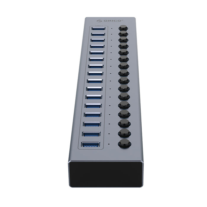 Orico BT2U3-16AB Hub 16x USB-A 3.0 with switches - gray