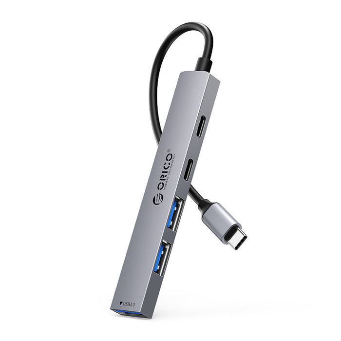 Orico YSB4-U2 USB-C Hub Docking Station 2x USB-A 2.0 + 1x USB-A 3.0 + 1x USB-C 2.0 + 1x USB-C - Gray