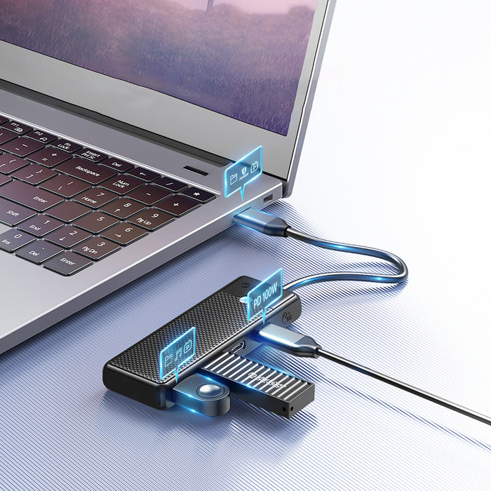 Hub USB-C Orico PAPW2AC-C3 docking station 2x USB-A 3.0 + 2x USB-C 3.0 - black
