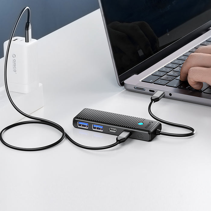 Hub USB-C Orico PAPW2AC-C3 docking station 2x USB-A 3.0 + 2x USB-C 3.0 - black