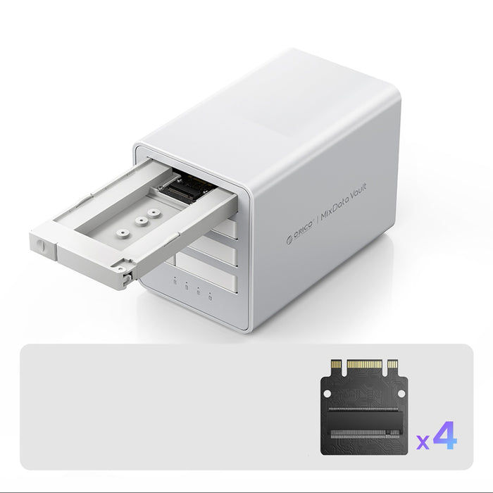 Orico 8848U4 DAS Series 4-Bay M.2 NVMe SSD Disk Array - White