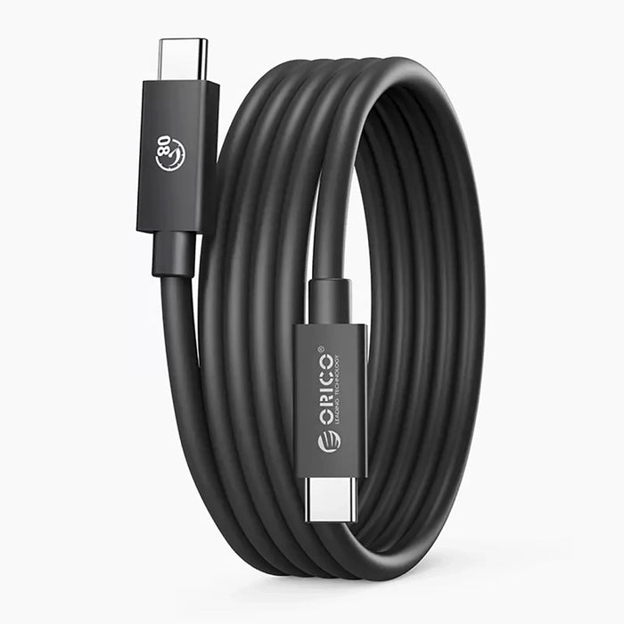 Orico USB4 Cable Compatible with Thunderbolt 5 80Gbps 240W USB-C to USB-C 1m - Black