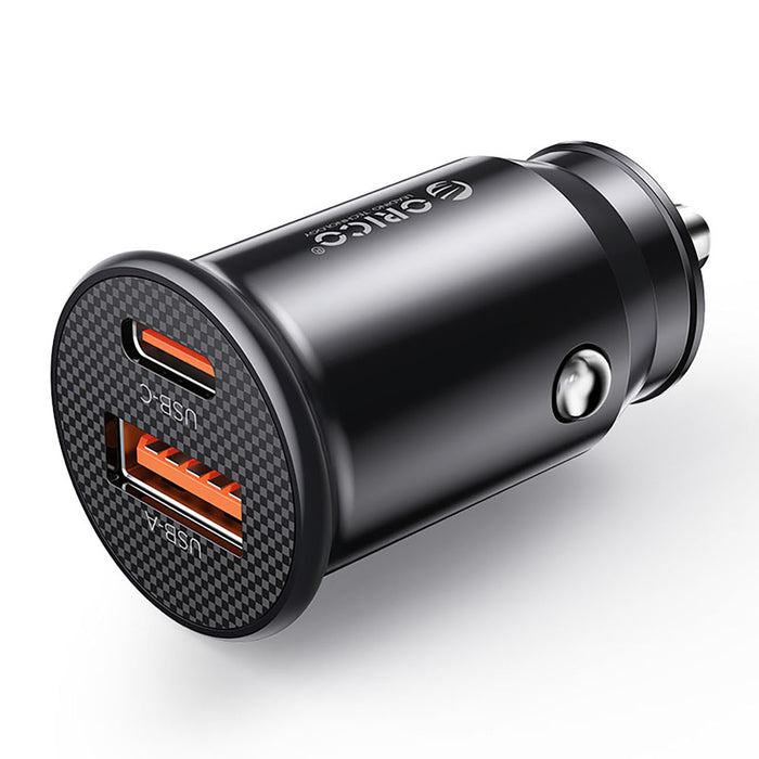 Orico PowerMini 30W USB-C + USB-A Car Charger - Black