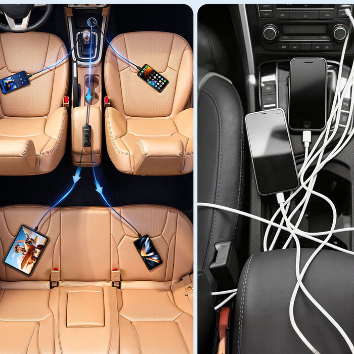 Orico ChargeClip 108W Car Charger 2x USB-A + 4x USB-C with Clip - Black