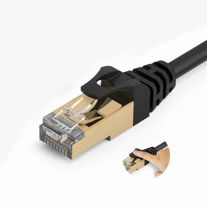 Orico PUG-C7 CAT7 10Gbps RJ45 Ethernet Network Cable Internet LAN Round 1m - Black