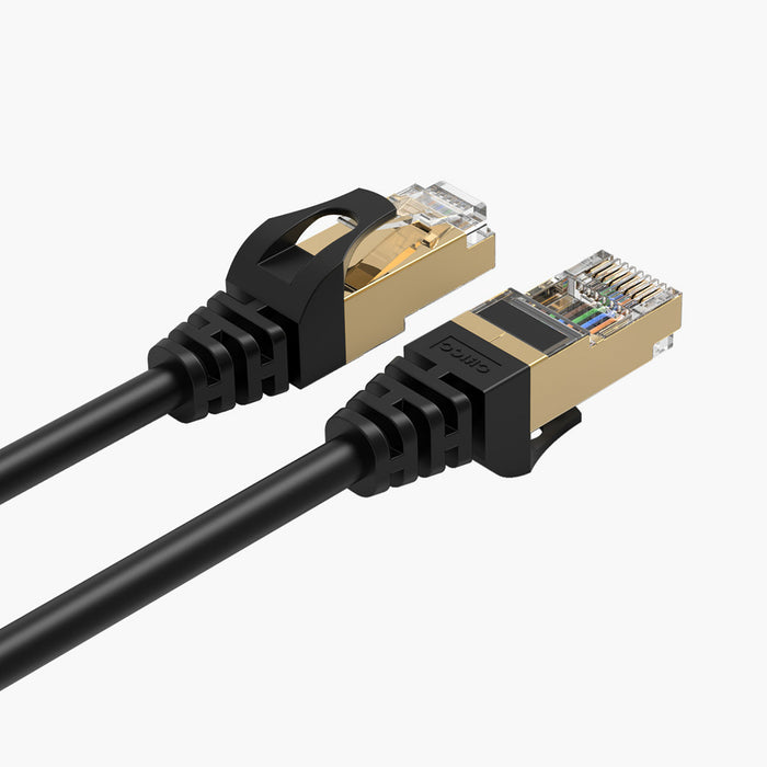Orico PUG-C7 CAT7 10Gbps RJ45 Ethernet Network Cable Internet LAN Round 30m - Black